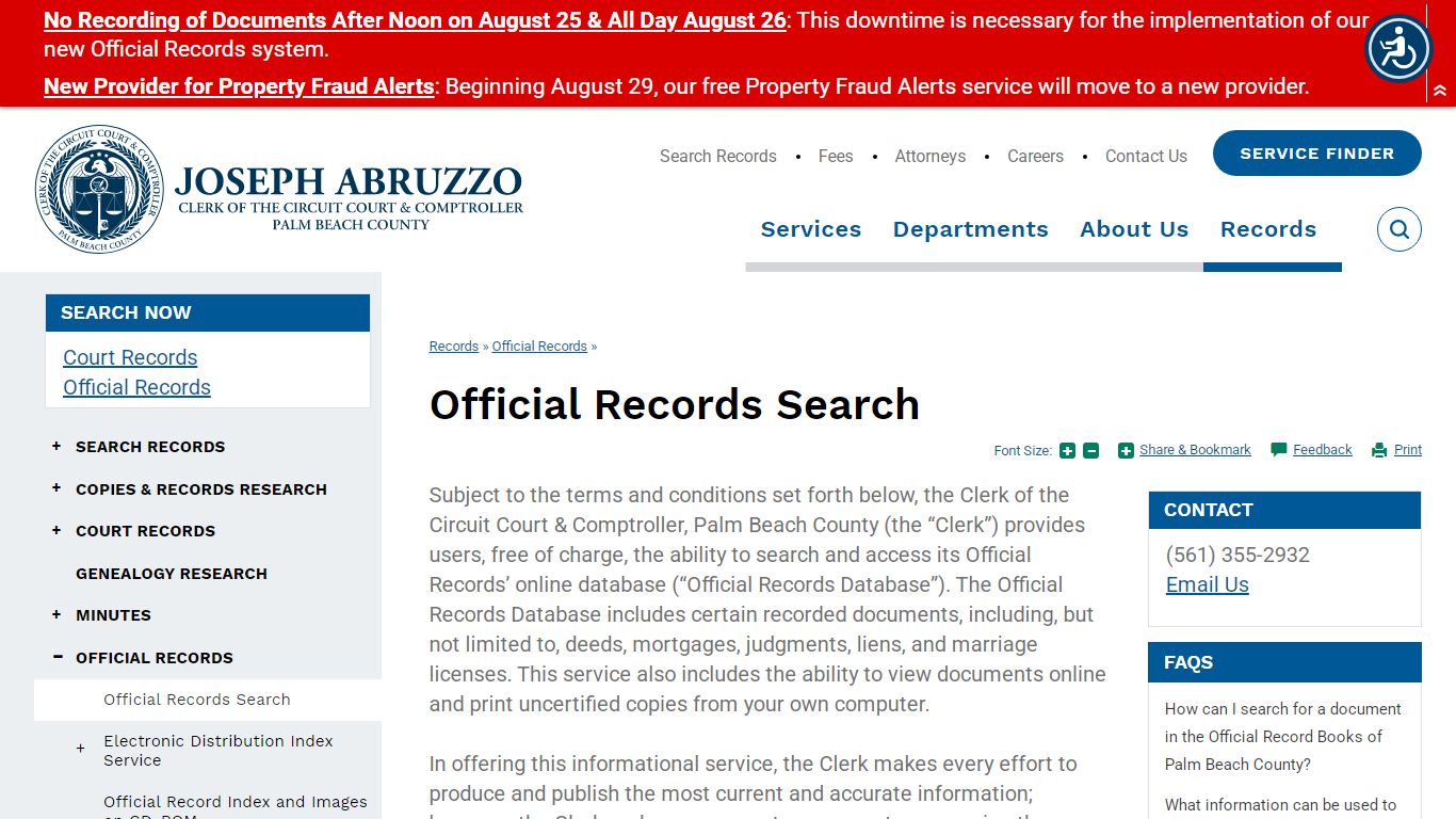 Official Records Search | Clerk of the Circuit Court & Comptroller ...